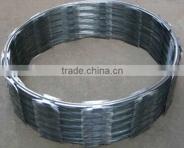 2014 Hot-dipped Galvanized Razor Barbed Wire Mesh Fence,Sharp Razor Barbed Wire,Razor Barbed Wire