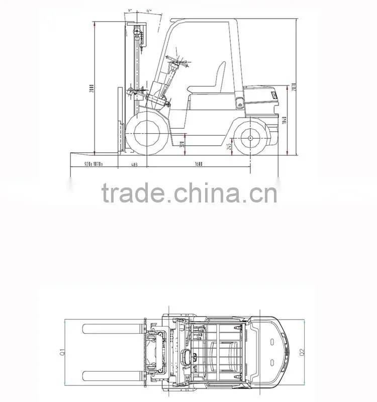 China Hot Sale 3 Ton Electric Forklift Truck