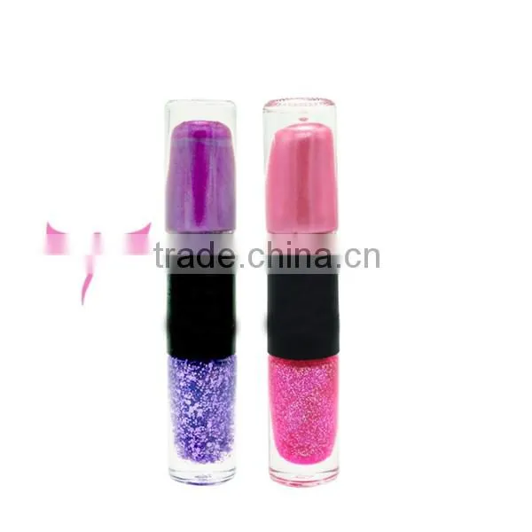 Two color nail polish pen design into one pcs set,2016 fashion oem nail polish