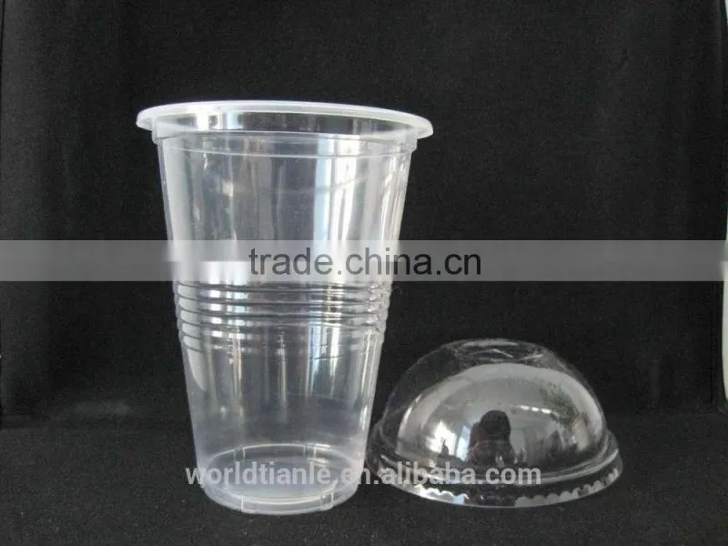 Disposable plastic juice cup with lid with good quality supplier