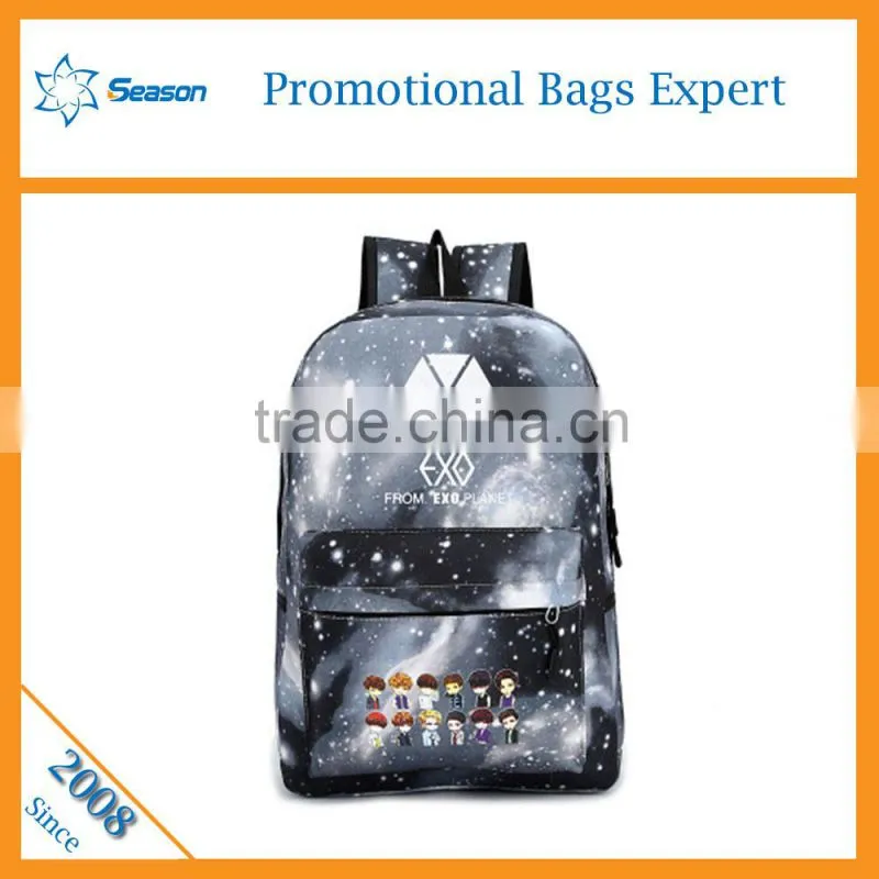 Fashion Galaxy Printed Backpack 2016 new design school bag for children