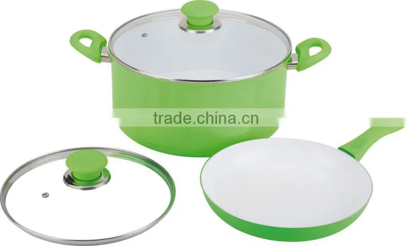 ALUMINUM FORGED CASSEROLE purple ceramic cookware set