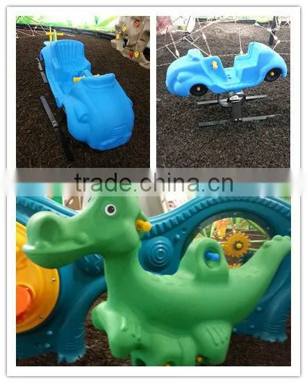 Safety plastic spring rider -sun flower