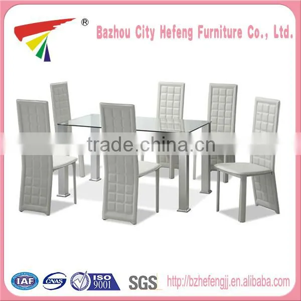 2014 latest high gloss european fiber dining table set