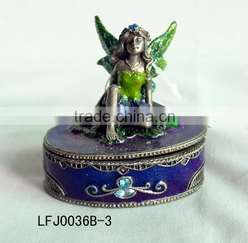 fashion style heart-flower shape butterfly jewelry box 1/S