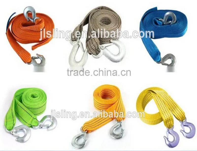 2014 Wholesale Custom Tow Strap With Loops/military webbing belt/container lashing equipment/cambuckle tie down