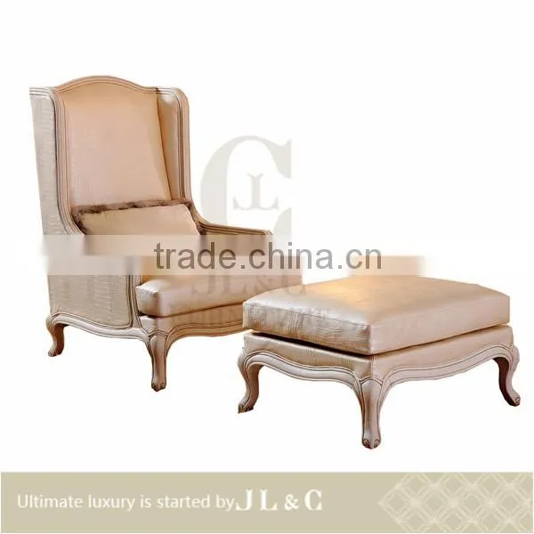 JS05-09 Slipper Chair +JS05-00 Stool in Living Room From JL&C Luxury Home Furniture (China Supplier)