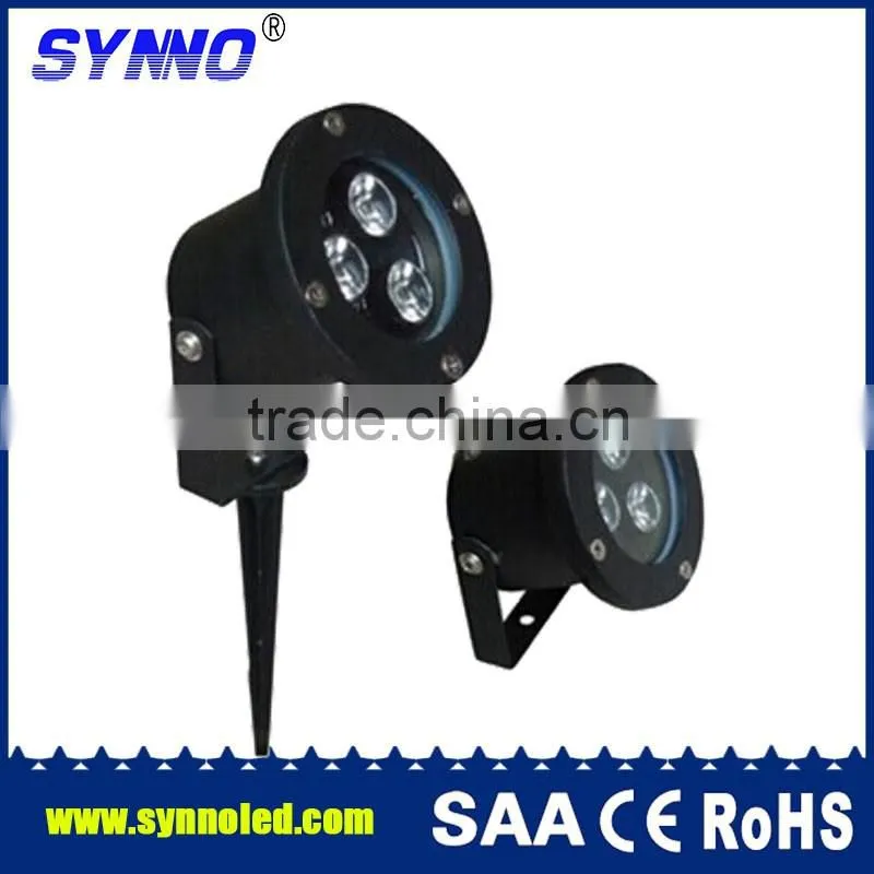 Jiangmen 85-265v 3w rgb ip65 spike led garden light