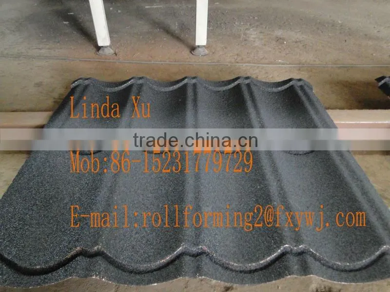Stone coated roof tile making machine