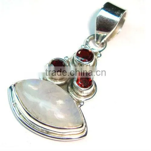 Natural blue tibetan turquoise 925 silver fashion pendant