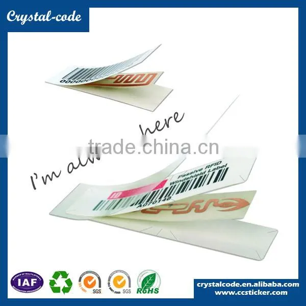 2015 high quality active 840~960MHz UHF blank RFID label