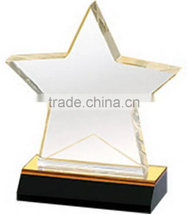 Design best selling blank glass crystal awards plaque