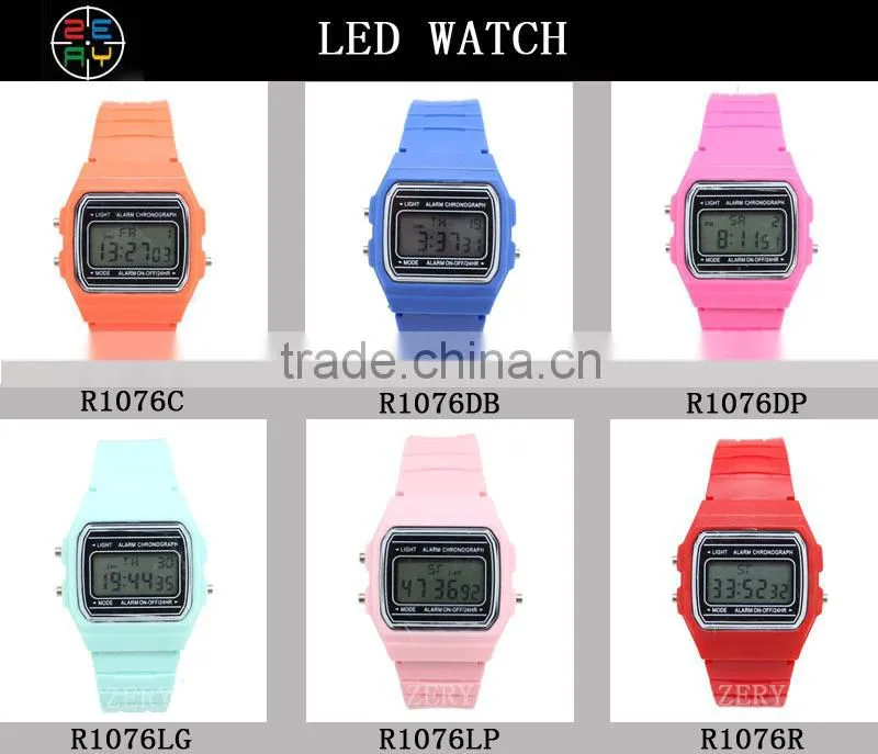 R36 Eco-friendly Silicone led watch withe digital movement for men watches