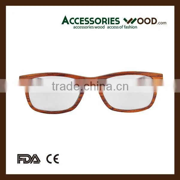 100% Natural wood optical reading eye glasses with your custom logo