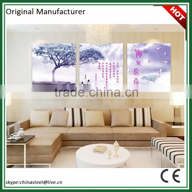 Triptych purple scenery christian frameless painting