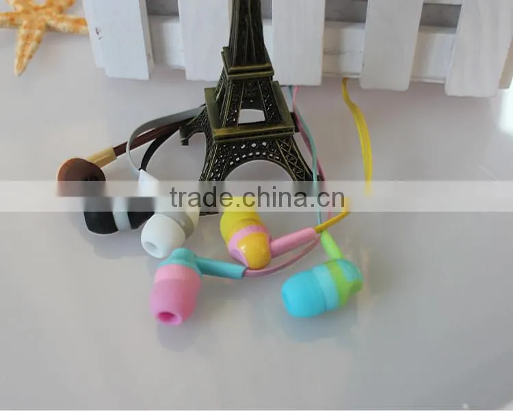 Colorful Earphones 'New Products Earphones Headphones With Mic,Flat Cable Earphone.