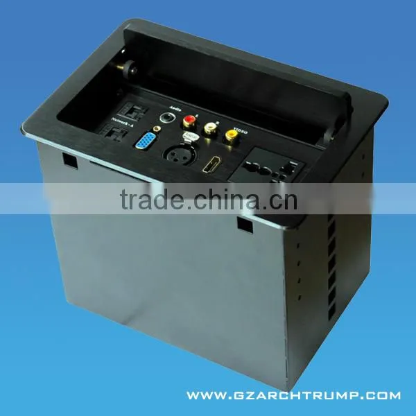 CE RoHS FCC Electric Tabletop Flip Socket for Conference Table