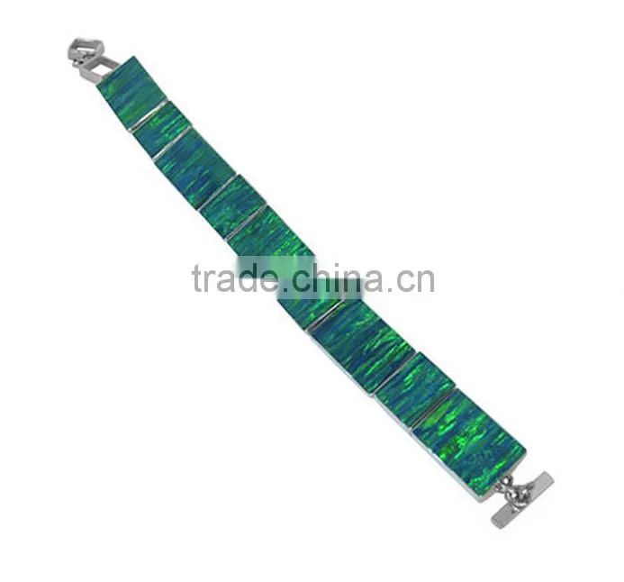 trending hot products 925 sterling silver opal bracelet