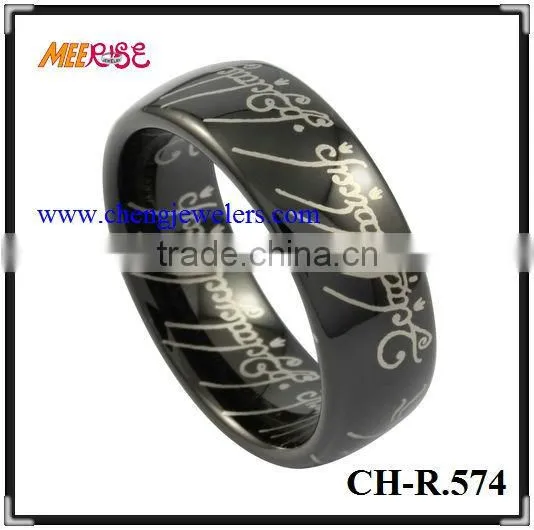 Unique Domed Titanium Ring Pink Masonic High Tech Wedding Rings On sales