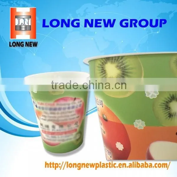 Quality In-Mould Printing Label Plastic Fruit Tea Cup