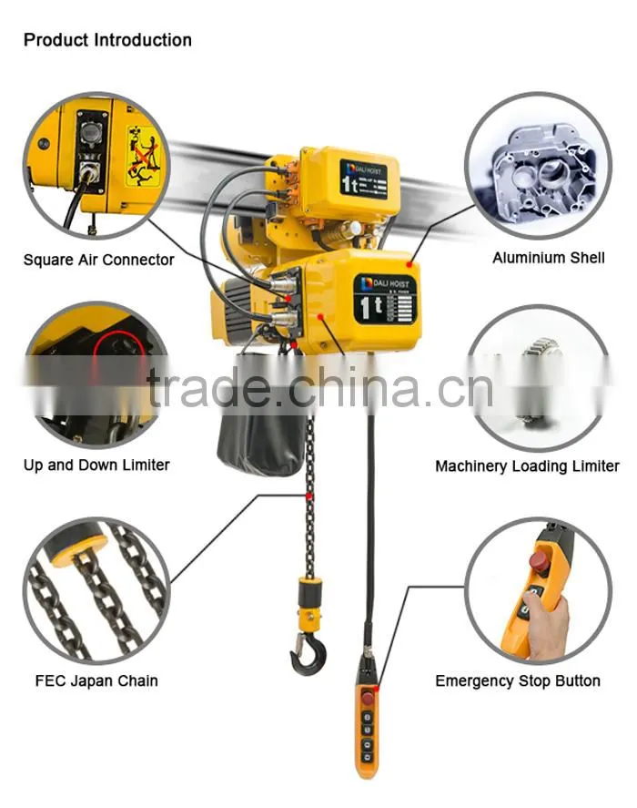 Low Headroom Chain Hoist Electric Hoist for Garage