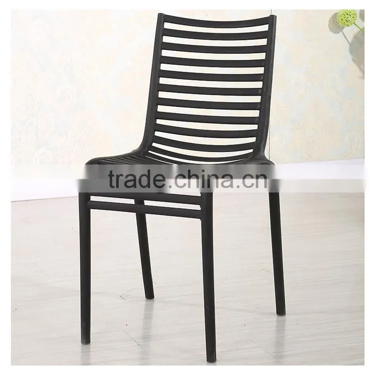 Simple stackable red plastic chair
