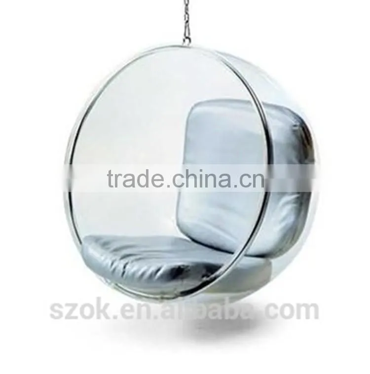Classic tranparent acrylic hanging egg ball chair