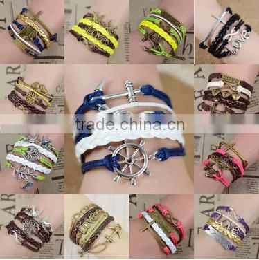 Woven fashion wrap love bracelet