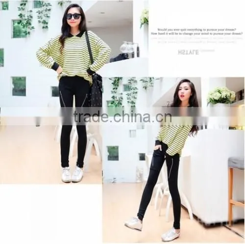 Black Leggings Wholesale Best Selling Summer Zipper Leggings