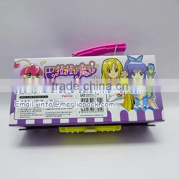 Sweet Paper Stationery Box 4 Layers Customized Eco Friendly Pencil Box Combination Lock