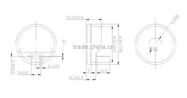 China huasheng hot selling high performance 39mm electronic wireless alarm