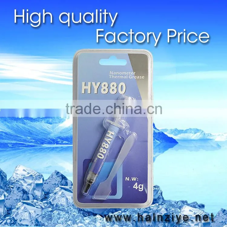 Super Nano blister package HY880 thermal paste/grease for cpu/vga heatsink/ led with best performance and high cooling