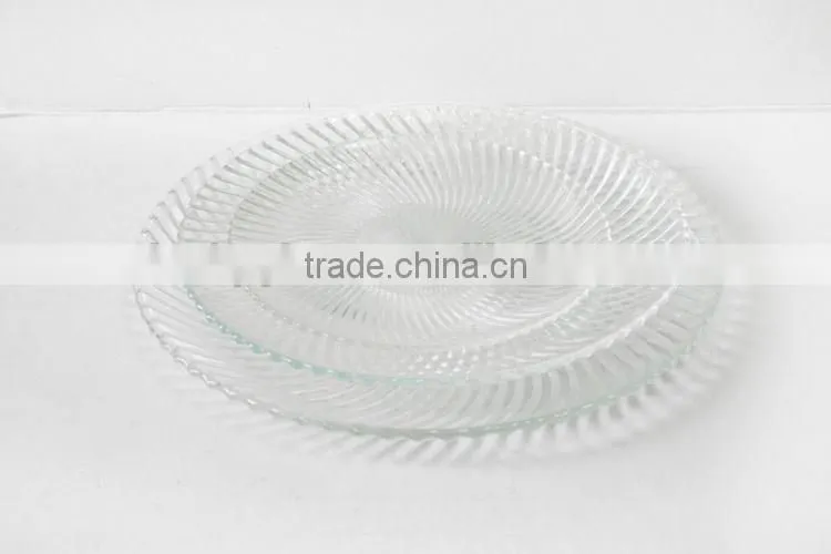 clear cheap glass charger plates for wedding
