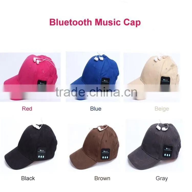 Sunshine cap with bluetooth music wireless sports headphone hat
