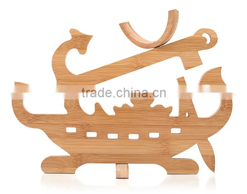 WR018/China manufacturer bamboo wine rack wooden beverage display rack wholesale decorative stainless steel rack