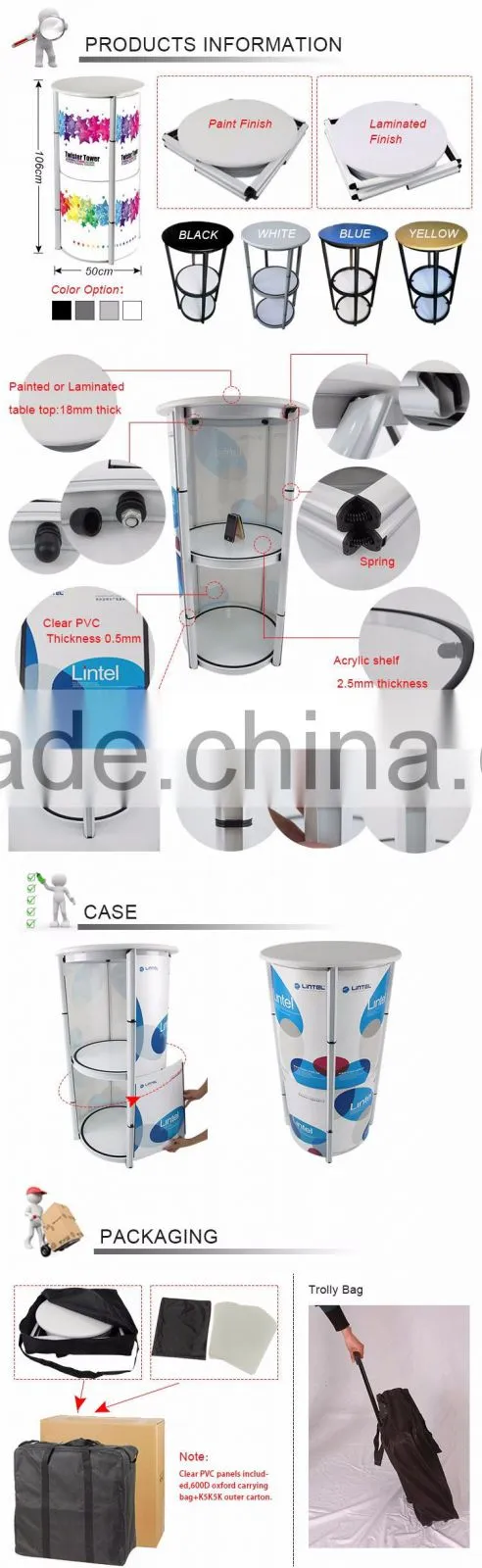 hot twister tower promotional stand display