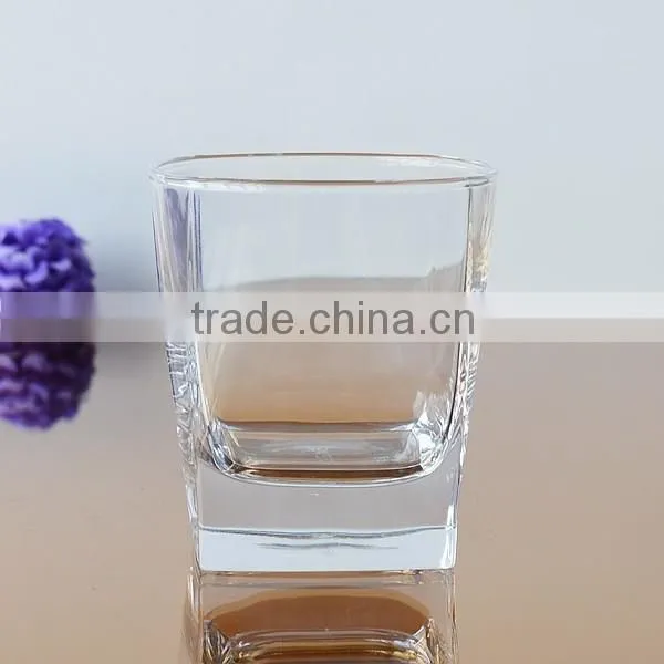 Square whisky glass cup from Bengbu Glassware