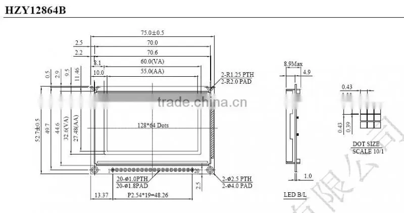 Electronic Components & Supplies 12864 LCD Modules Optoelectronic Displays