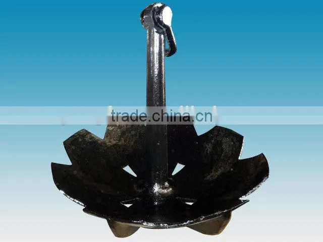 Bituminous Paint Casting Eight Fluke Boat Anchor