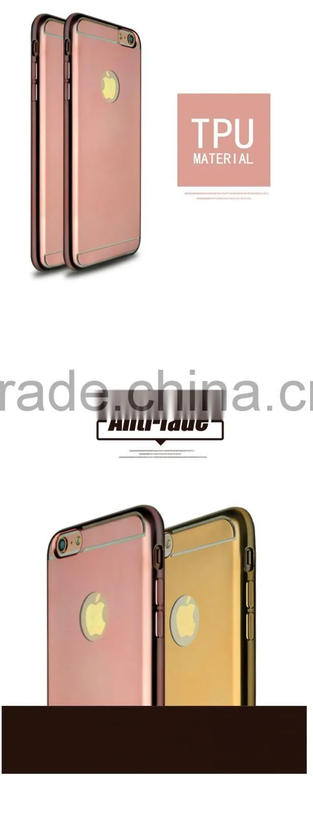 WHOLESALE ELECTROPLATE PHONE CASE FOR iPHONE 6,6S,6+MIXED MODEL/COLOR
