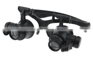 9892G LED Double Eye Jeweler Watch Repair magnifier,head magnifier with light