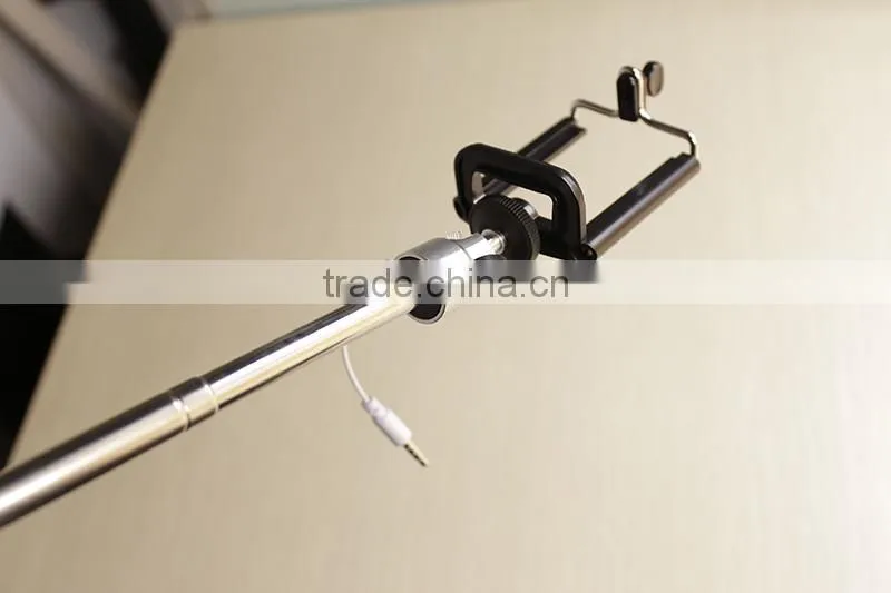 2015 New Monopod Selfie Stick Camera Smartphone Cable Selfie Stick Monopod for Smartphone