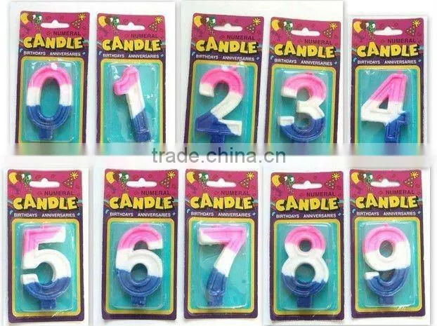 Wholesale Polka Dot Numeral Candle, available in 1 2 3 4 5 6 7 8 9 0 Kids Birthday Partyware Party Supplies