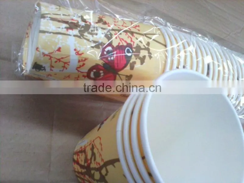 wholesale logo print single wall PE coated paper coffee cups