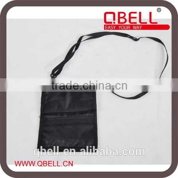 Customized high quality neck strap wallet/ neck hanging bag for travel or sport
