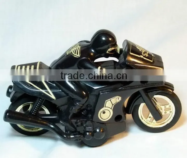 plastic pvc pull-back motorbike man toys;customized plastic motorbike toys men for boys;oem motorbike plastic toys maker