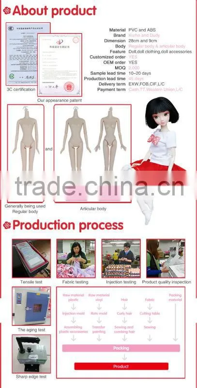 Collectible fashion plastic bride doll dress wedding gift