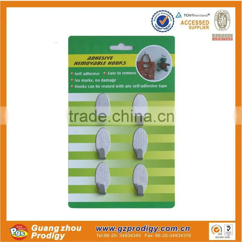 stainless steel self adhesive hooks/sticky hooks/self adhesive hook