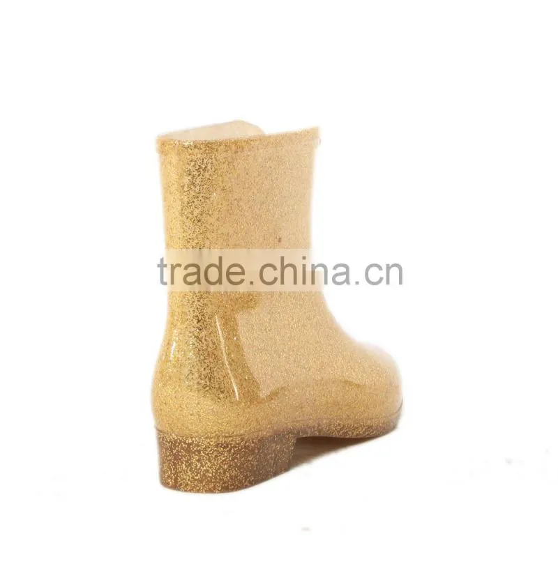 Apricot color rain boots, fashionable and comfortable rain boots and safety and fashionablerain shoes