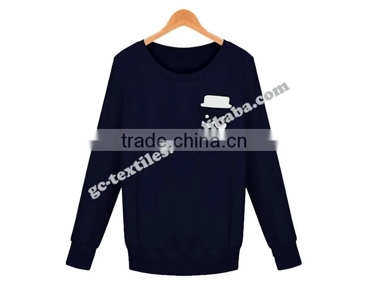 New Lady's embroideried/applique Round Neck Sweater